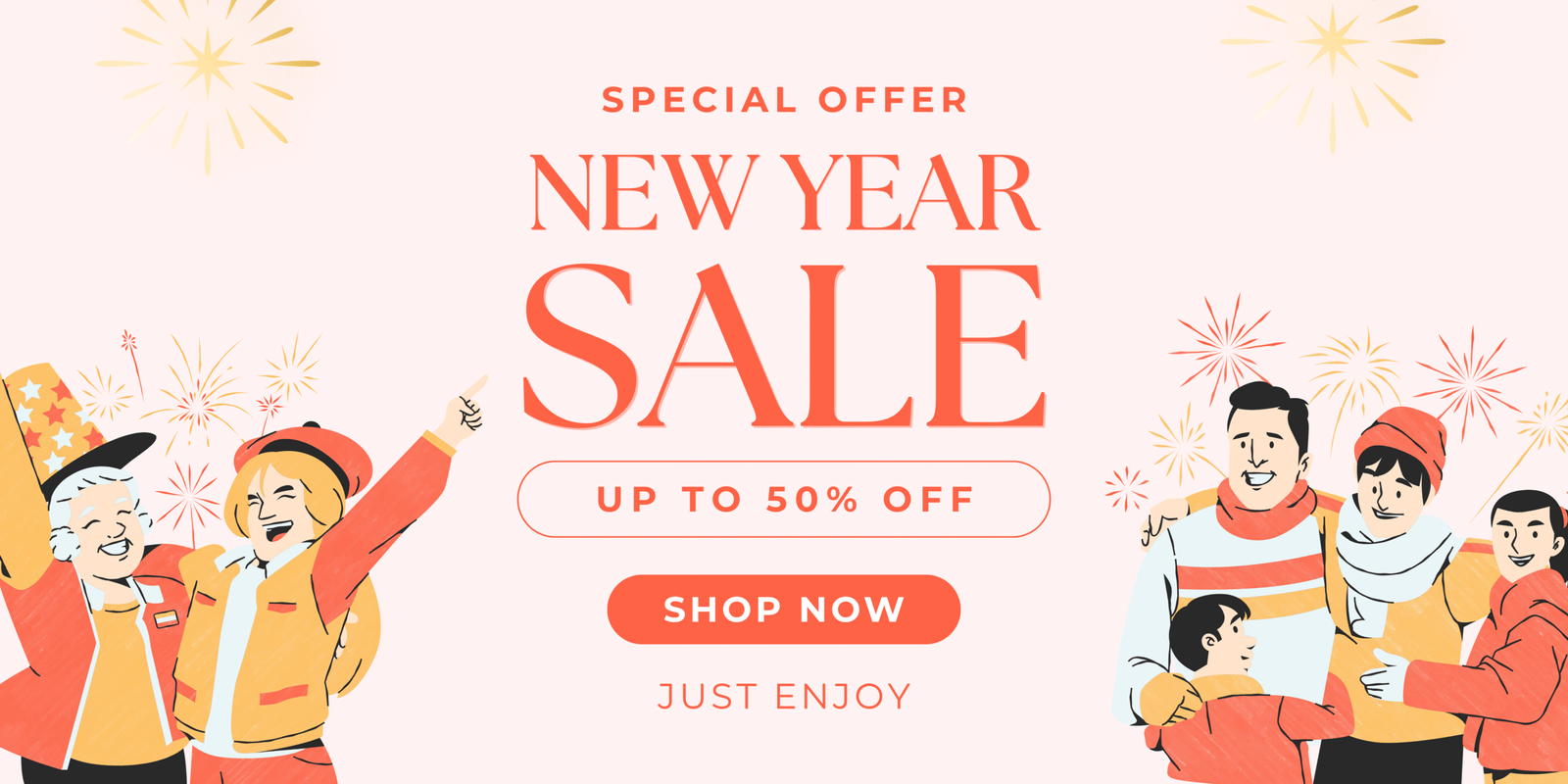 Red and Green Festive Christmas Sale Promotion Banner Landscape (4)